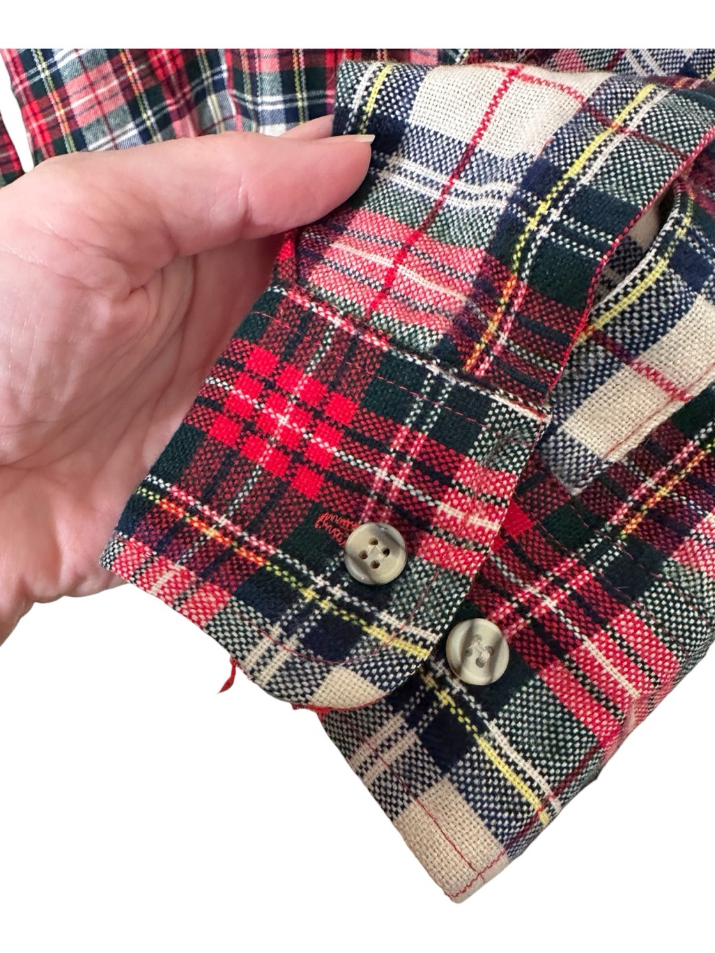 Upcycled Vintage Flannel Shirt 2016 Guns N Roses Tour Shirt Unisex Size Medium — image 7 of 8